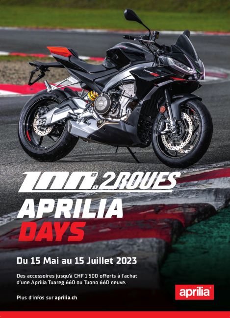 Promo Aprilia  Days Tuareg/Tuono 660 du 15.05.2023 au 15.07.2023